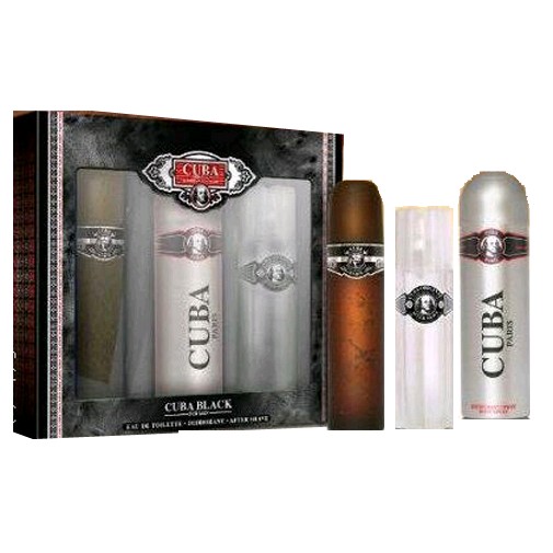Cuba Black by Cuba, 3 piece gift set for men