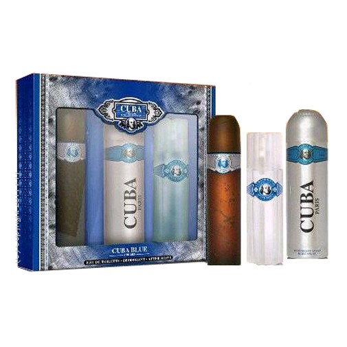 Cuba Blue by Cuba, 3 piece gift set for men