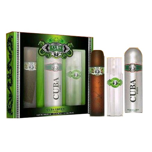 Cuba Green by Cuba, 3 piece gift set for men.