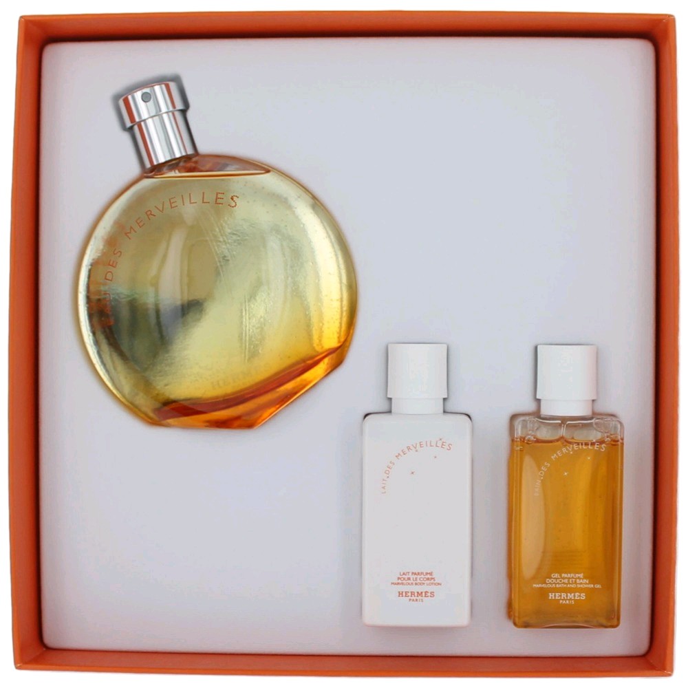 Eau des Merveilles Perfume by Hermes, 3 Piece Gift Set for Women NEW | eBay