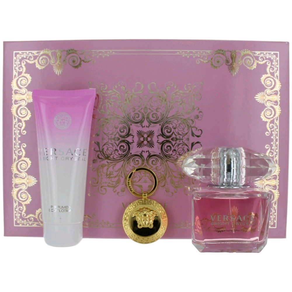 Versace Bright Crystal EDT femme 90ml set EDT 90 + 100ml Body Lotion + key ring (8011003828401)