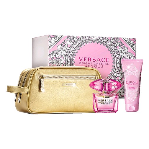 Versace Bright Crystal absolu набор (парфюмерная вода 90мл + лосьон для тела 100мл + косметичка) (8011003820078)