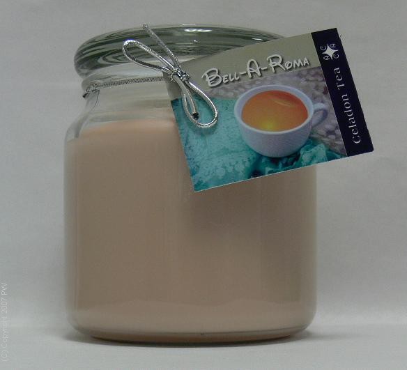 Hand Made Scented Soy 16oz Classic Jar Candle Celadon Tea