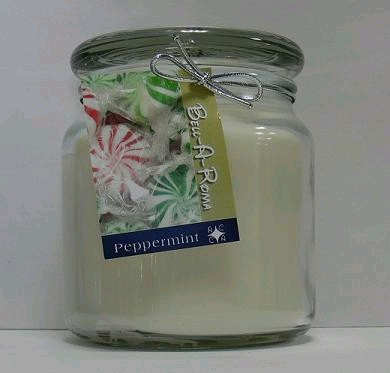 Hand Made Scented Soy 16 oz Classic Jar Candle Peppermint