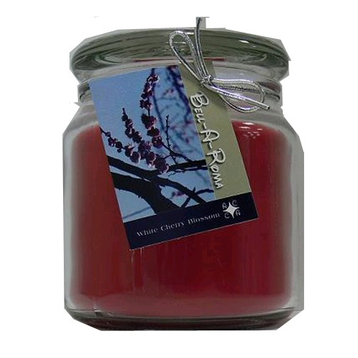 Hand Made Scented Soy 16 oz Classic Jar Candle White Cherry Blossom