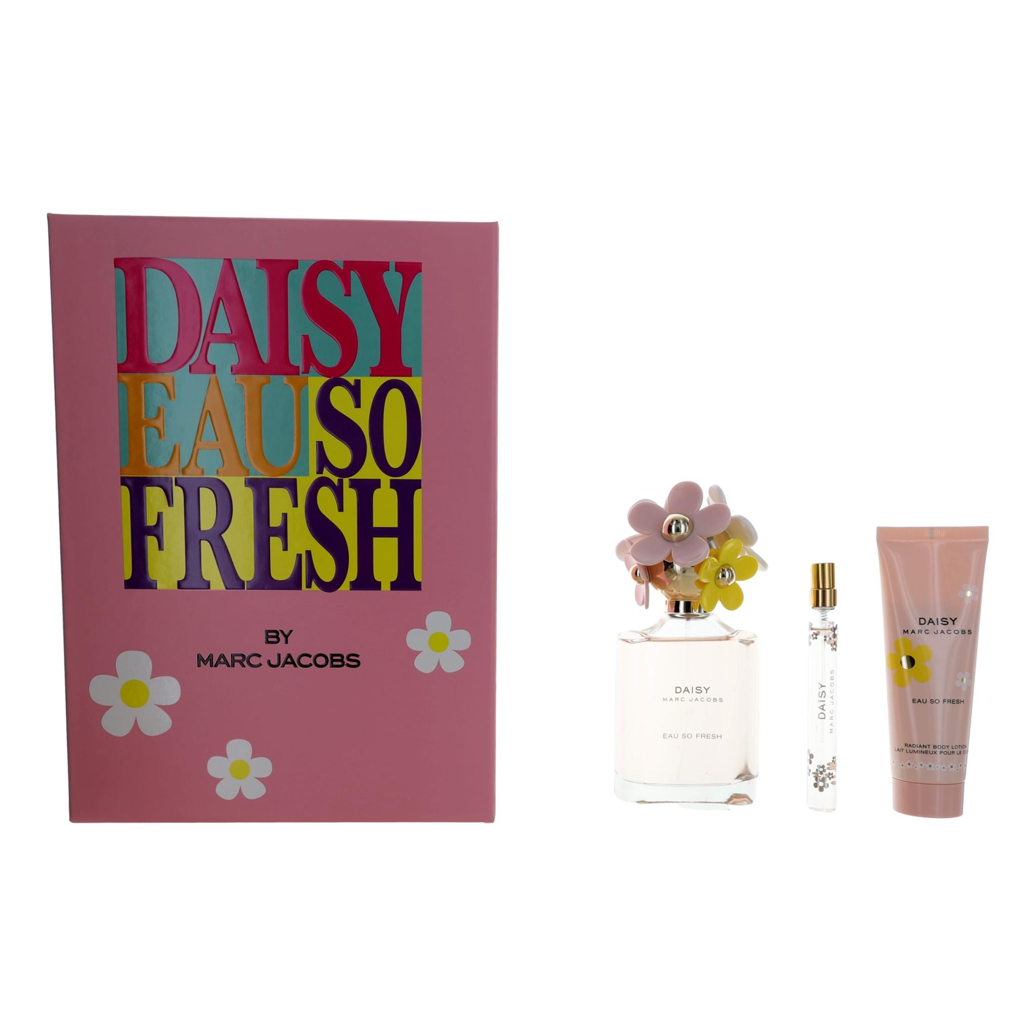 Daisy Eau So Fresh by Marc Jacobs, 3 Piece Gift Set for